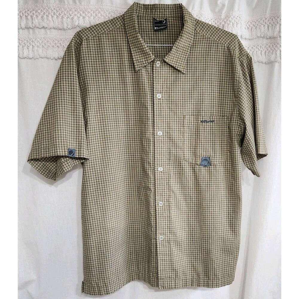 Dye Precision Casual Wear Plaid Button Down Shirt Men’s Size XL Grunge Vintage